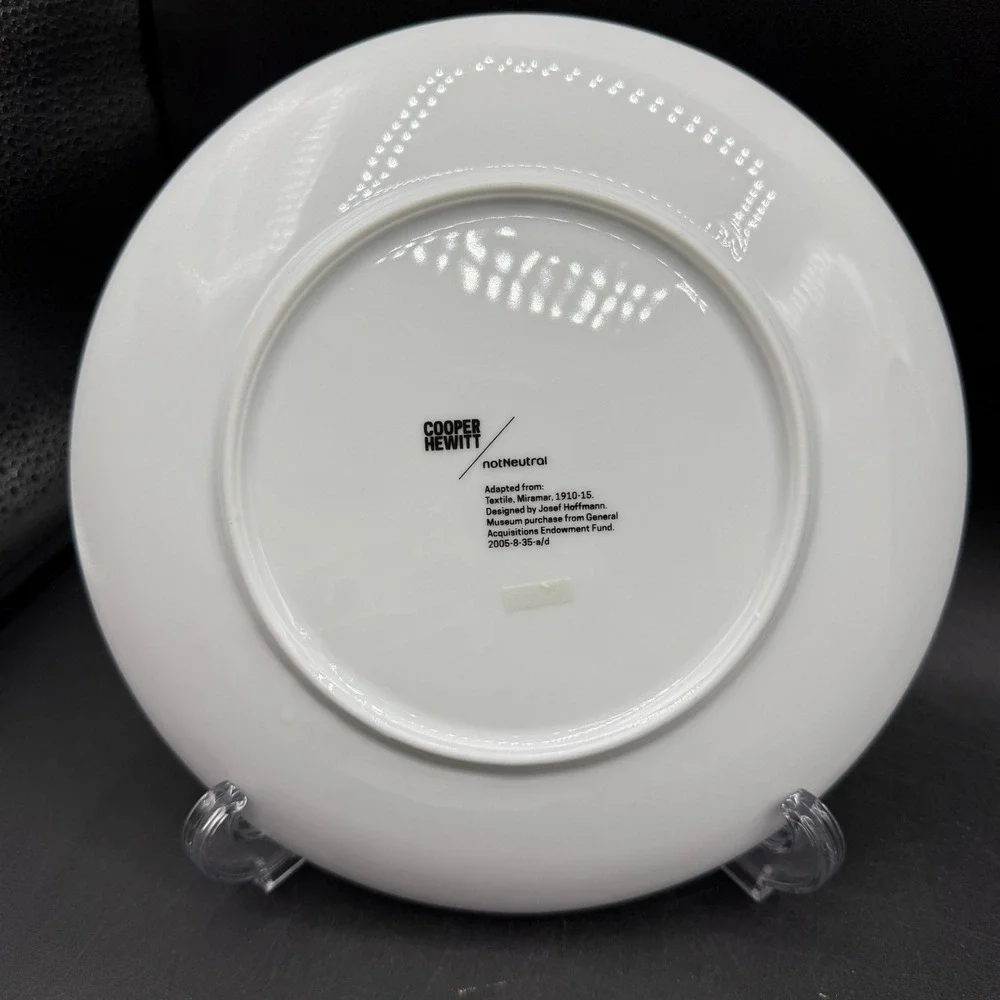 notNeutral Cooper Hewitt Josef Hoffmann Plates Set of 4 Black White Geometric